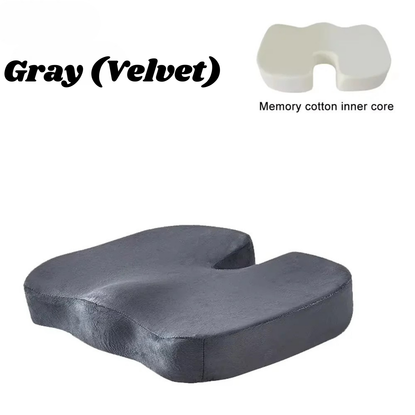 1Pcs Coccyx Seat Cushion Memory Foam U-Shaped Pillow for Chair Cushion Pad Car Office for Tailbone Pain Massage Pillow