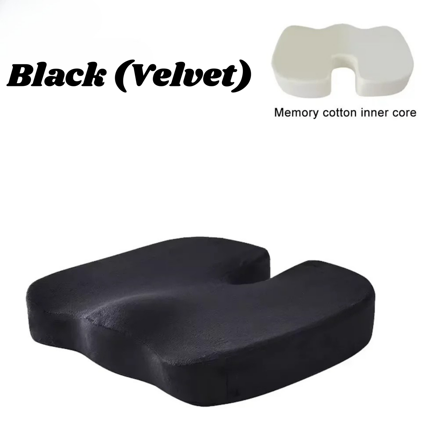 1Pcs Coccyx Seat Cushion Memory Foam U-Shaped Pillow for Chair Cushion Pad Car Office for Tailbone Pain Massage Pillow