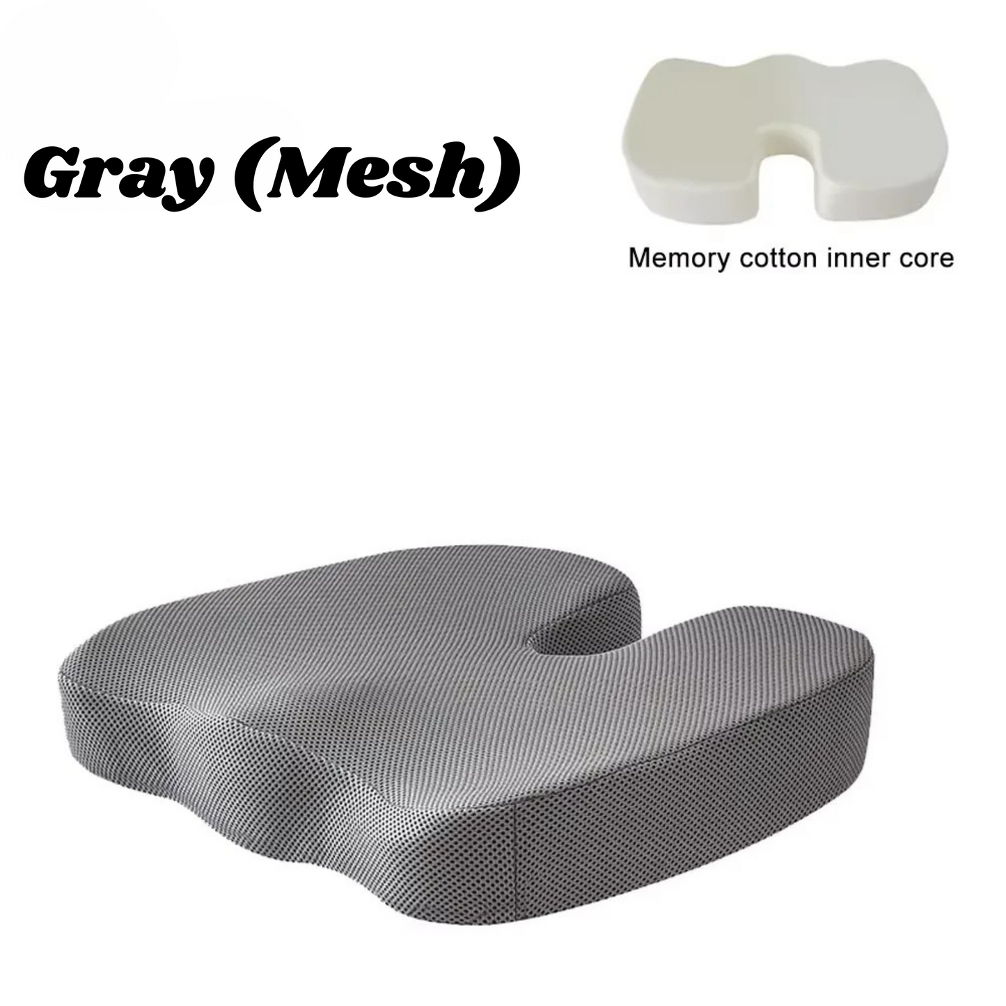 1Pcs Coccyx Seat Cushion Memory Foam U-Shaped Pillow for Chair Cushion Pad Car Office for Tailbone Pain Massage Pillow
