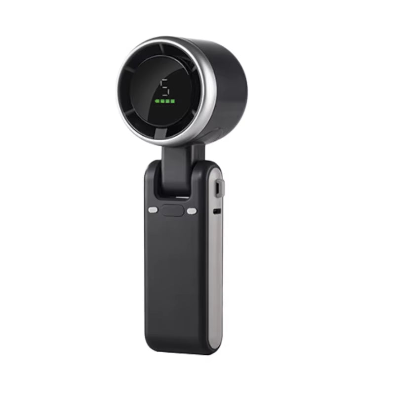 2025 New Hanging Neck Outdoor 180 Degree Folding Desktop Mini Fan Hand-Held Folding High-Speed Powerful Turbo Fan