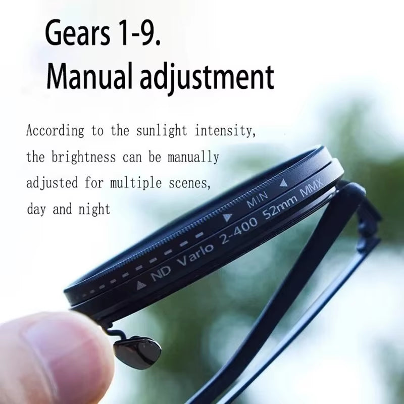 Handmade ND9 Adjustable Dimming Sunglasses Retro (UV400 Polarized)