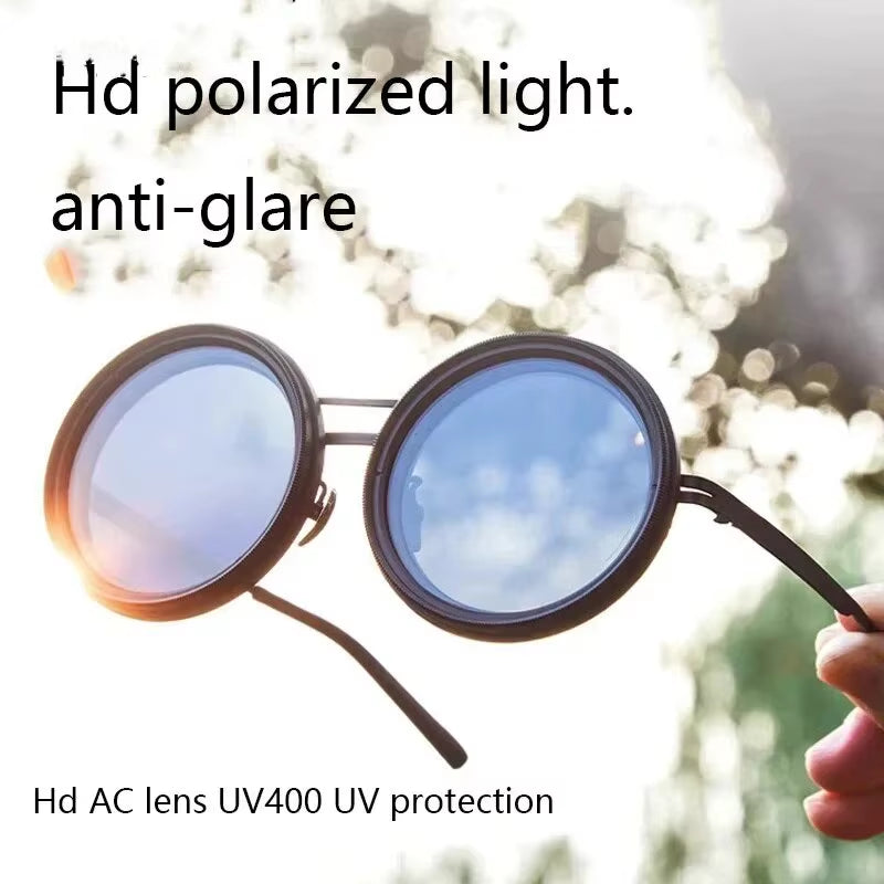 Handmade ND9 Adjustable Dimming Sunglasses Retro (UV400 Polarized)